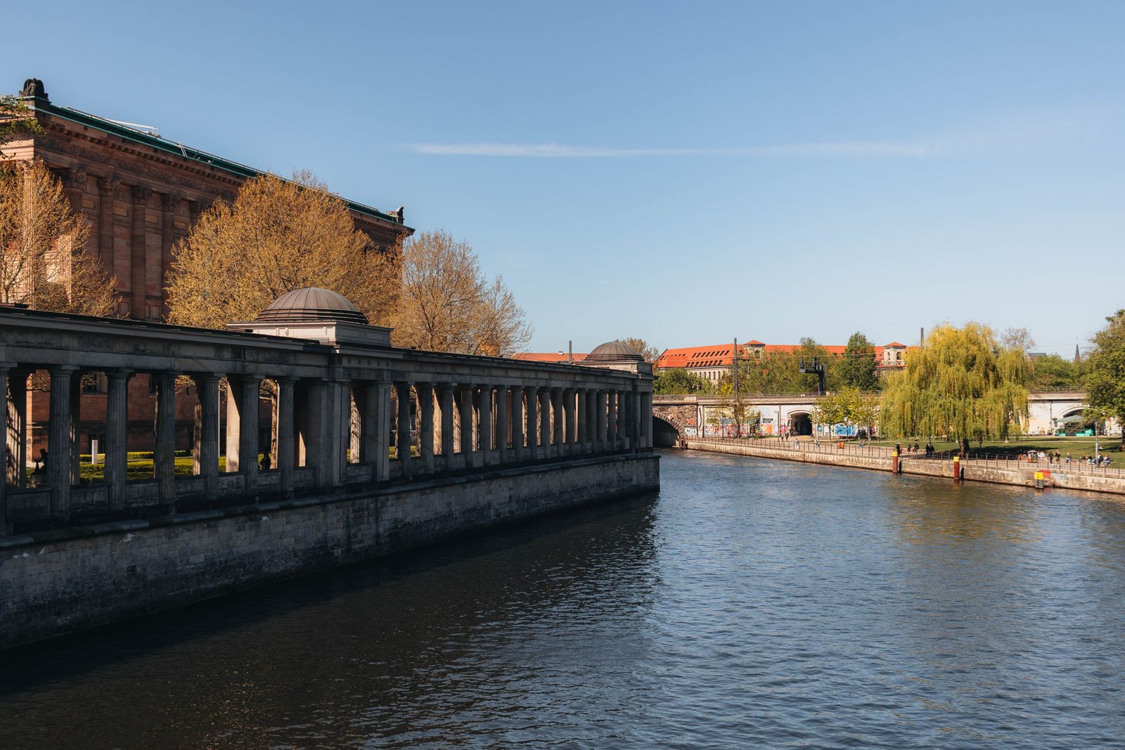 The colonnade on Museum Island beside the Spree