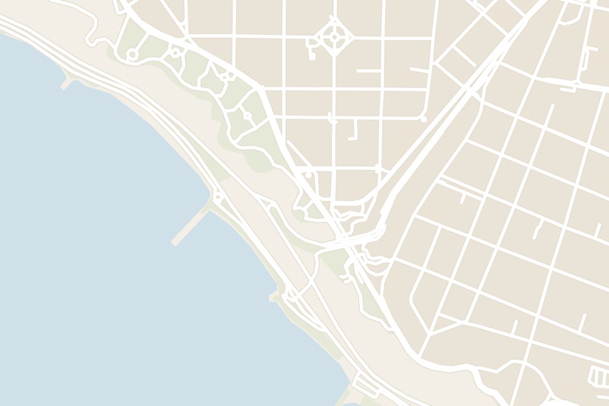 Map showing where Parque del Amor is