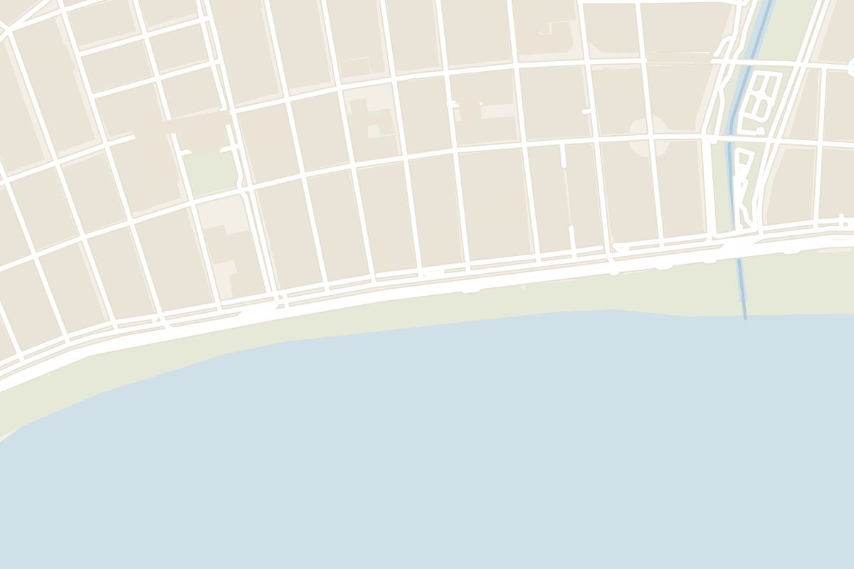 Map showing where Leblon Beach is