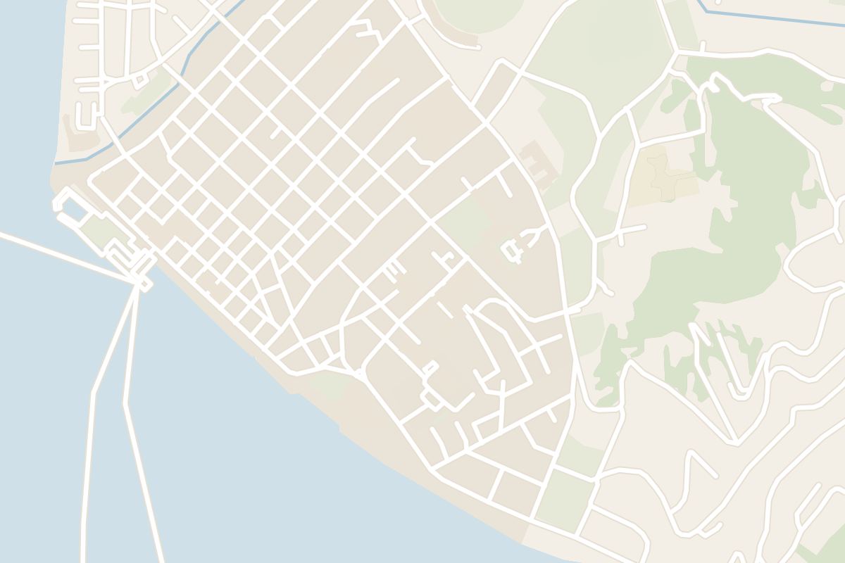 Map showing where Roseau Cathedral is