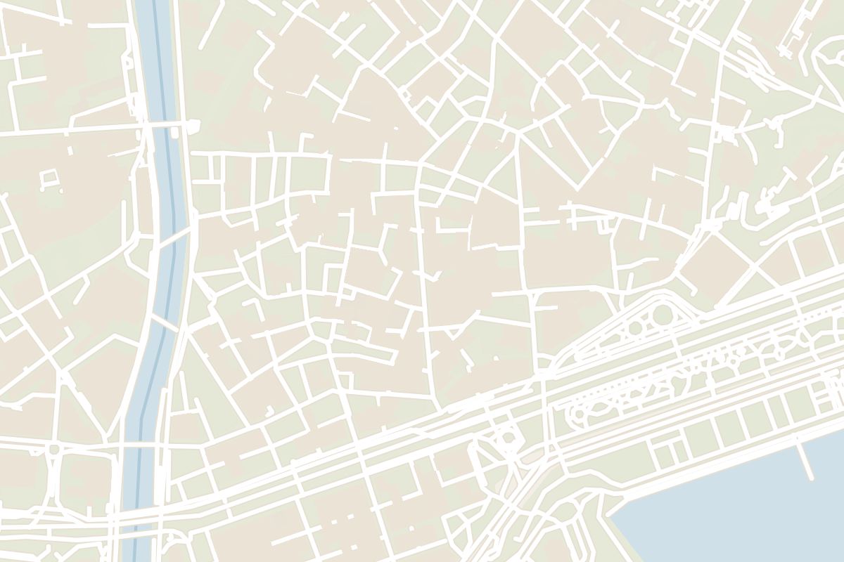 Map showing where Calle Larios is