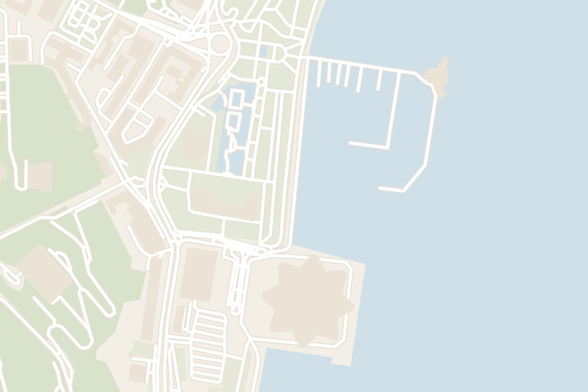 Map showing where Baku Boulevard is