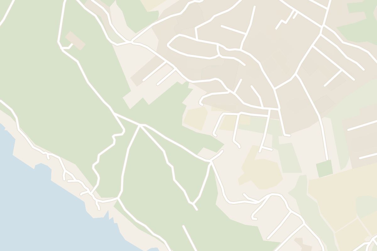 Map showing where Velika Plaža is