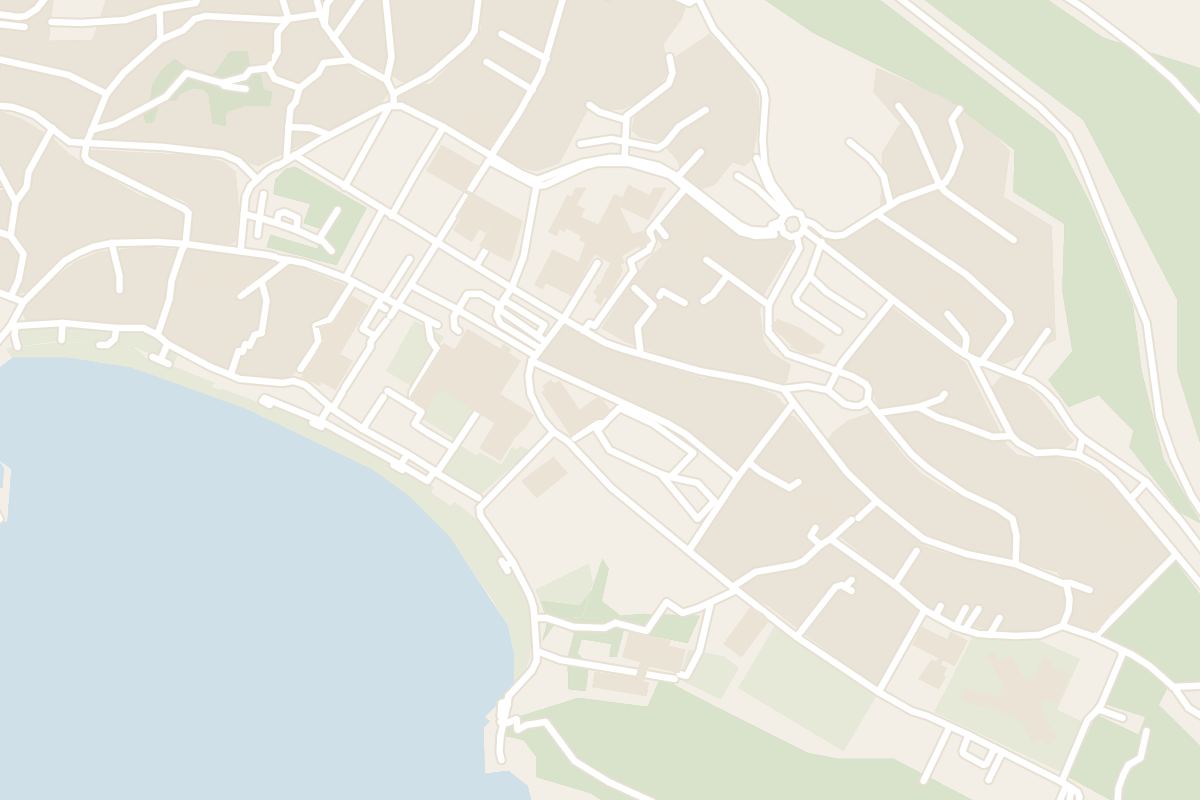 Map showing where Petrovac Beach and Promenade is