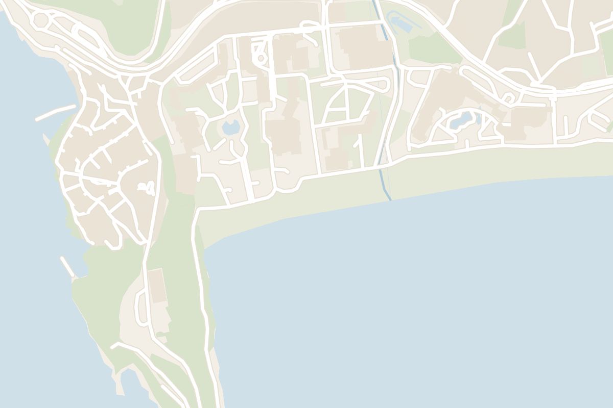 Map showing where Becici Beach is