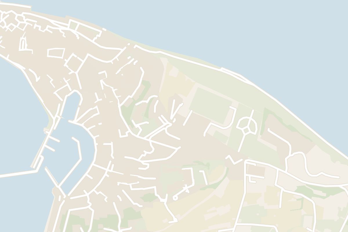Map showing where Piran Town Walls is
