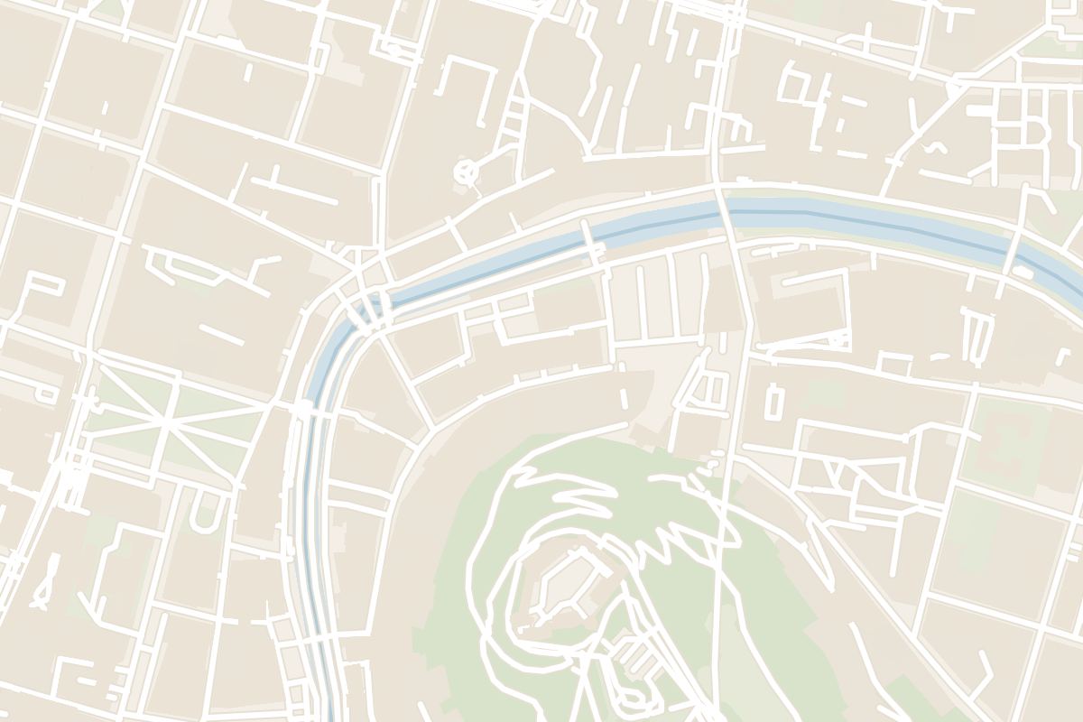 Map showing where Ljubljana Cathedral is