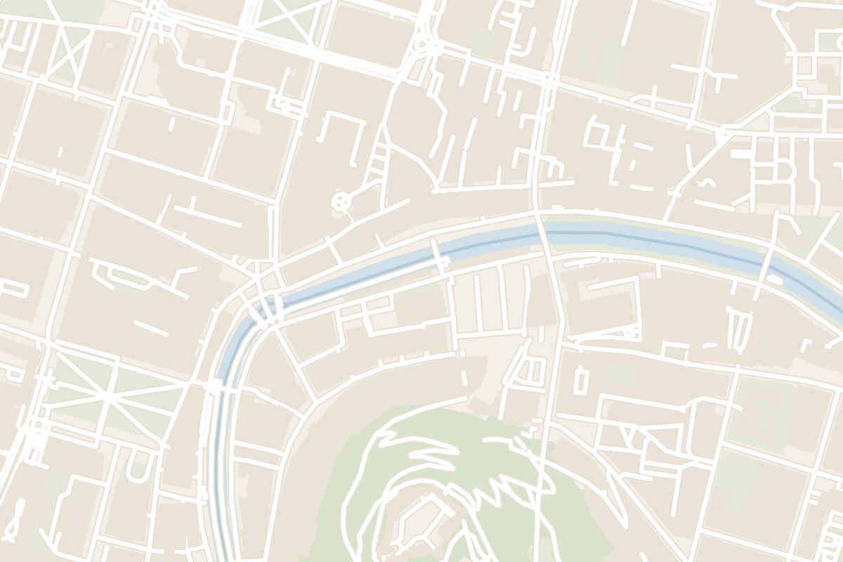 Map showing where Ljubljana Central Market is