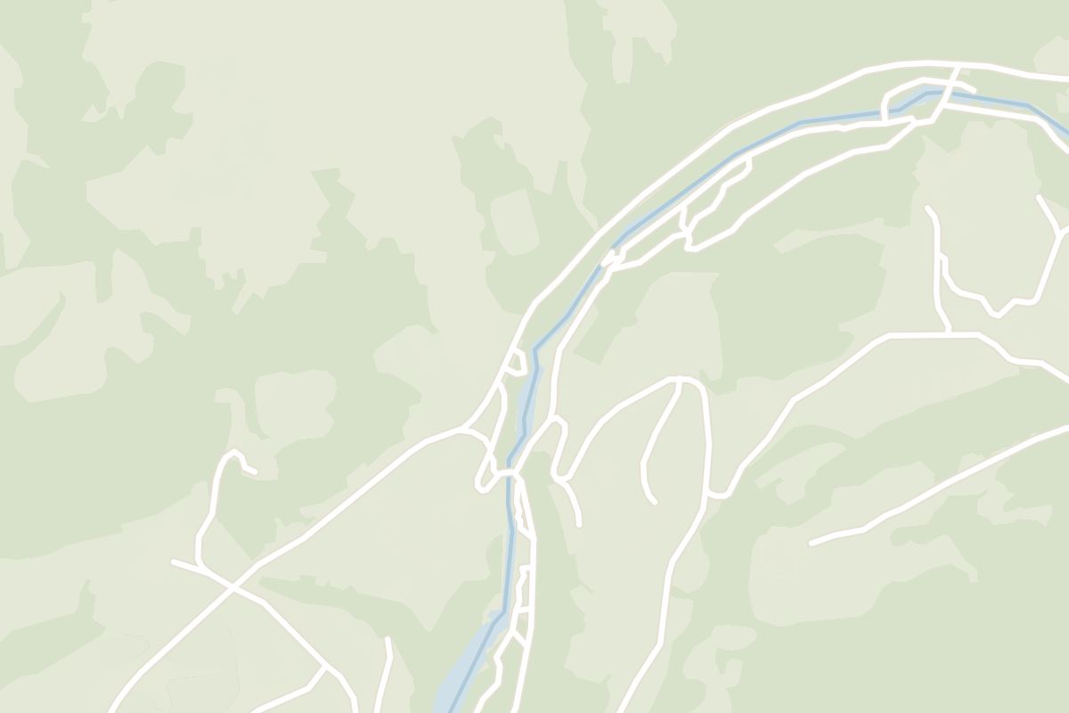 Map showing where Great Soča Gorge is