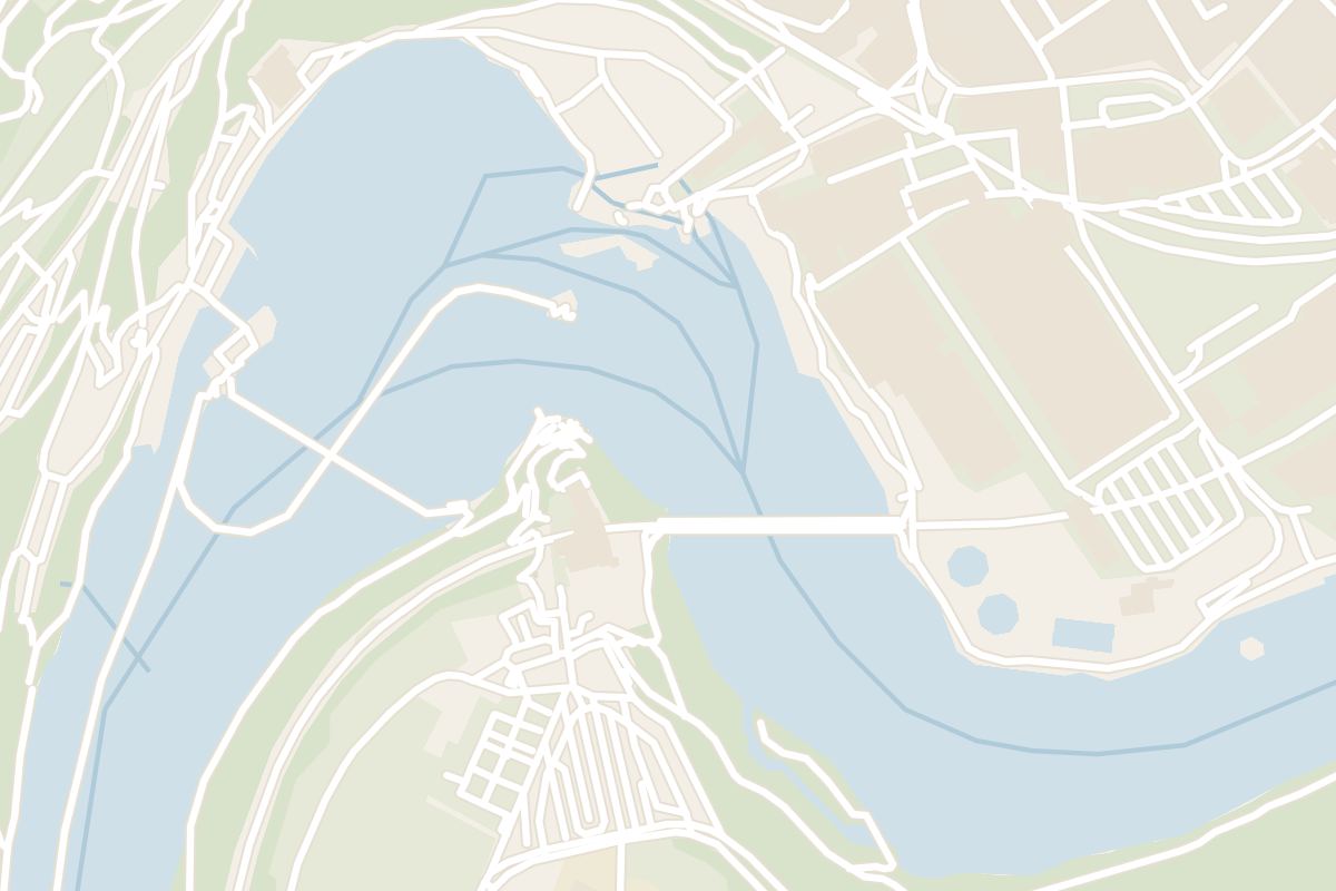 Map showing where Rhine Falls is