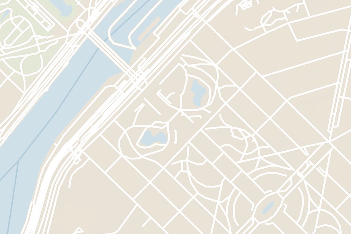 Map showing where Eiffel Tower is