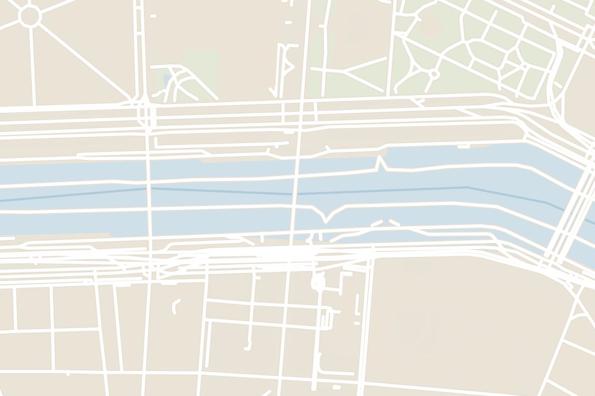 Map showing where Pont Alexandre III is