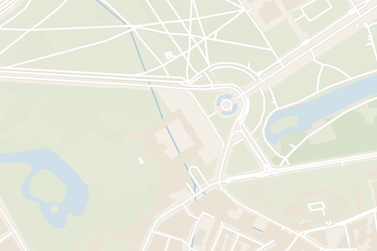 Map showing where Buckingham Palace is