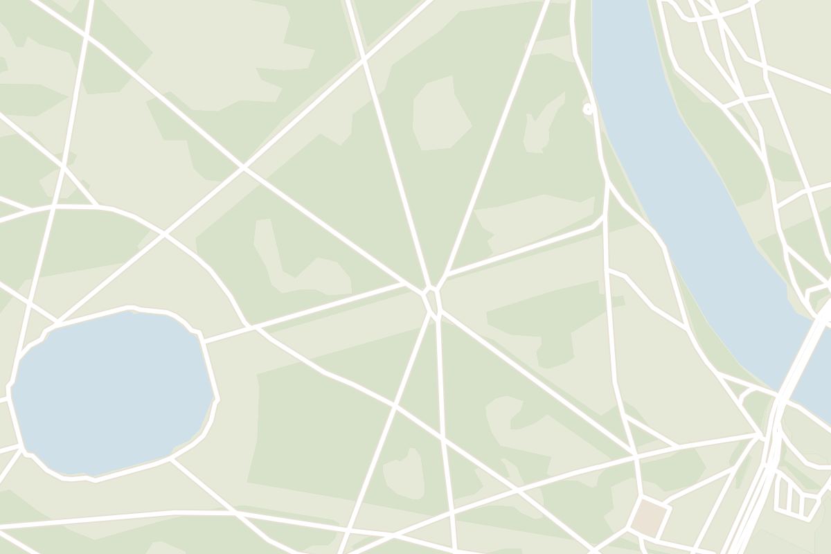 Map showing where Kensington Gardens is