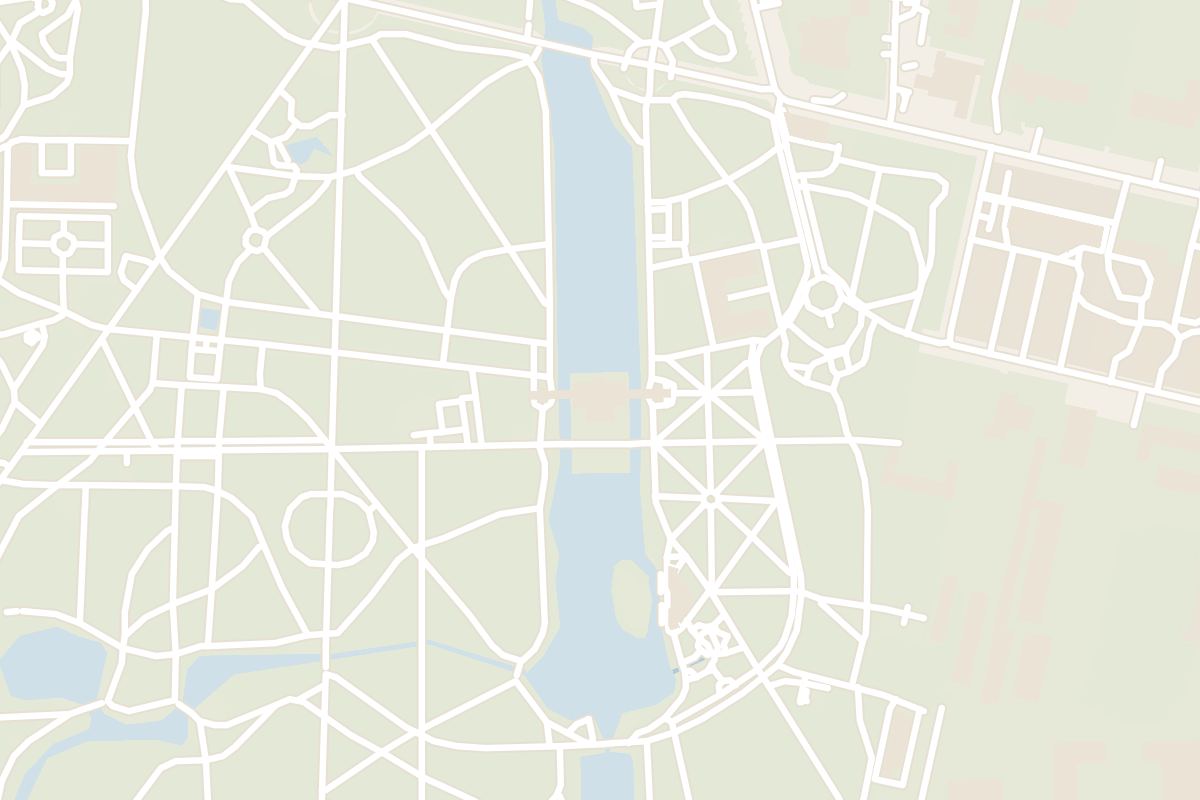 Map showing where Palace on the Water, Łazienki Park is