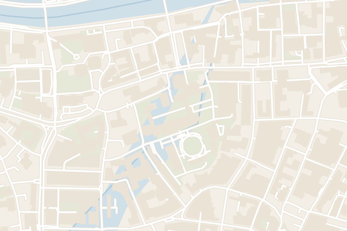 Map showing where Dublin Castle is