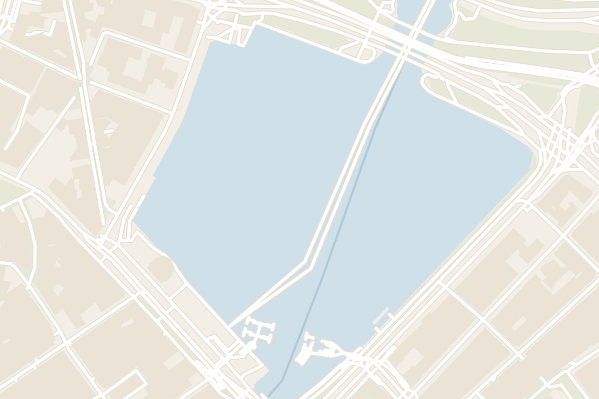 Map showing where Binnenalster is