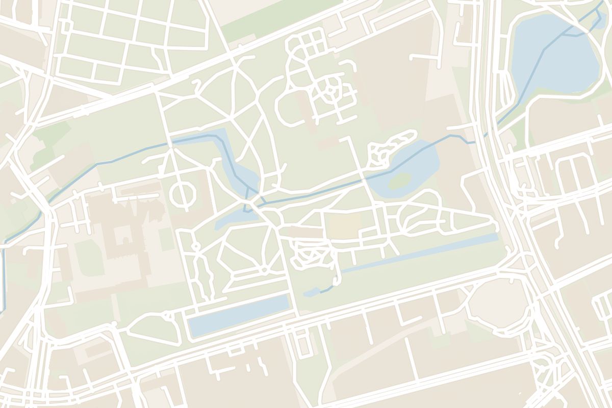 Map showing where Oliwa Park is