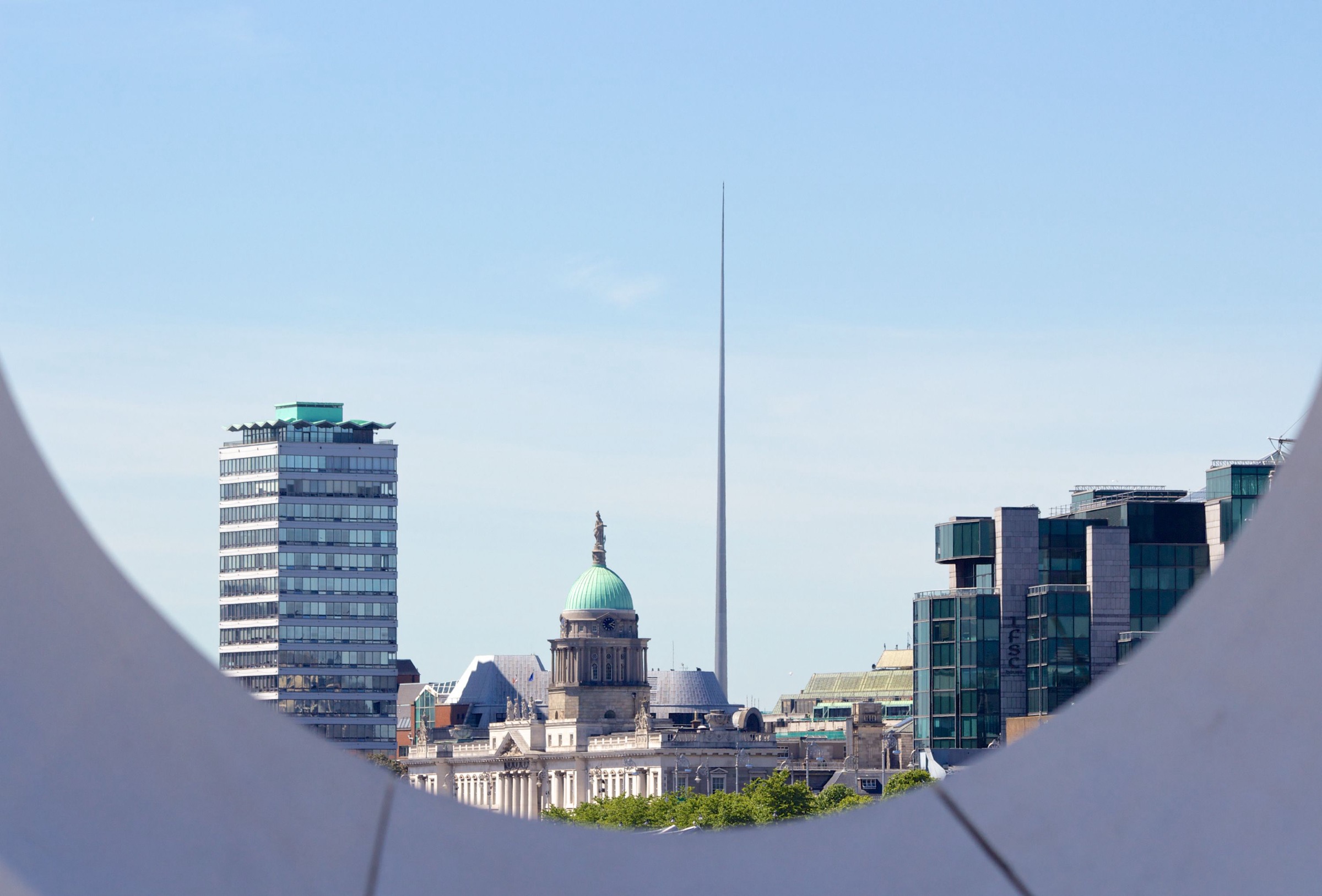 Dublin skyline over the rooftops