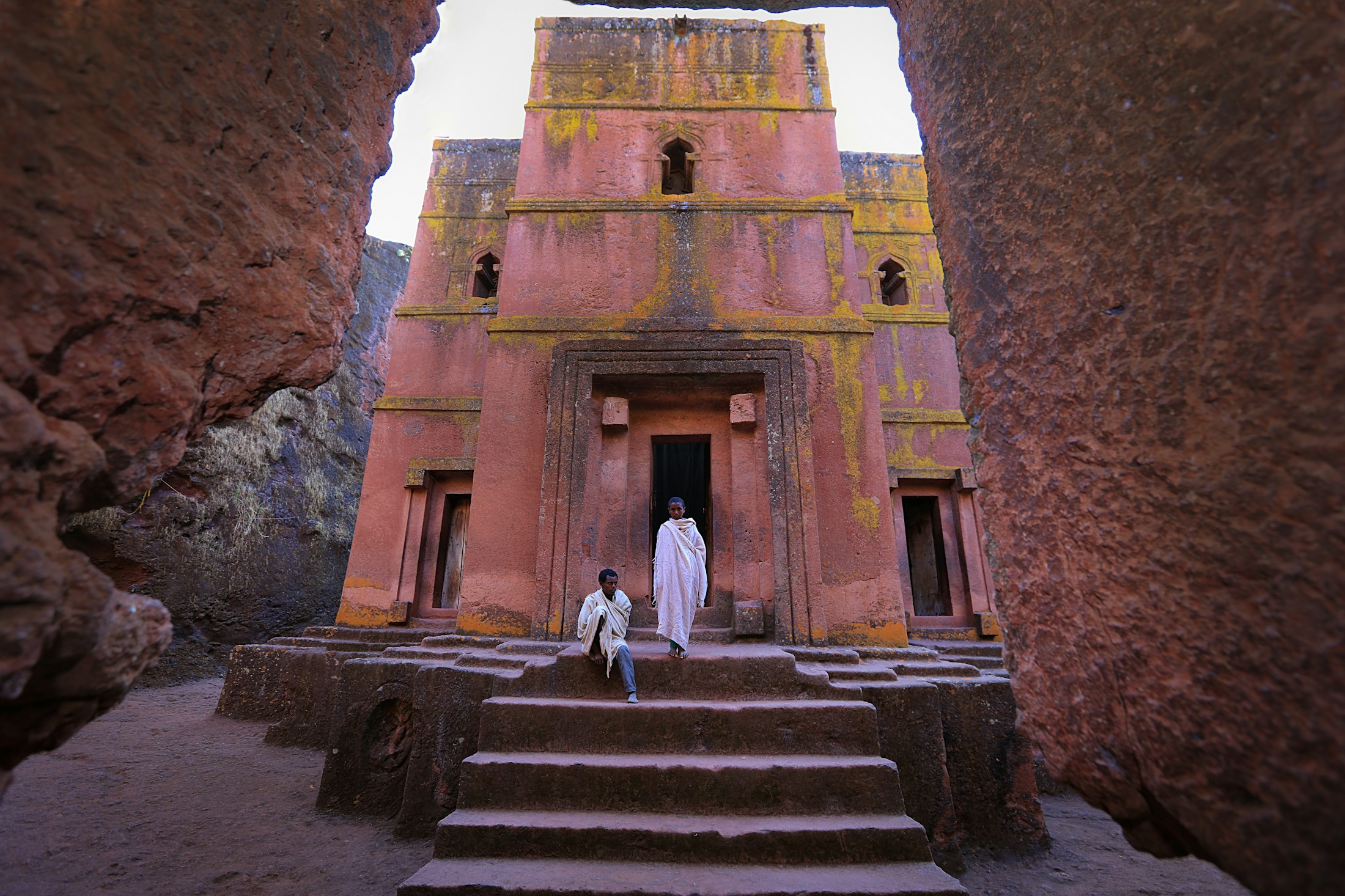 Bete Giyorgis, the cross-shaped church of Lalibela, cut down into the rock