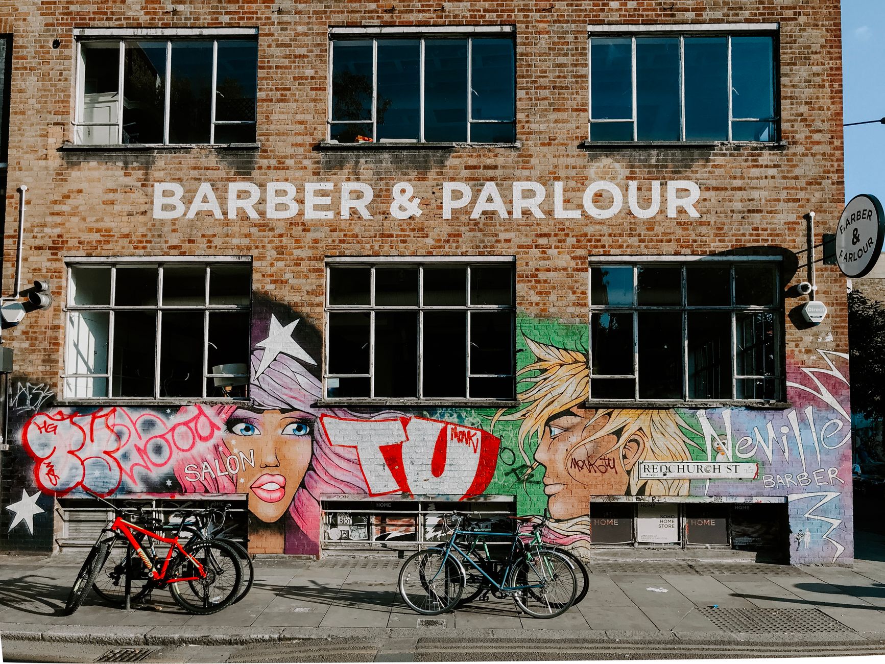 A painted shopfront on a Shoreditch street