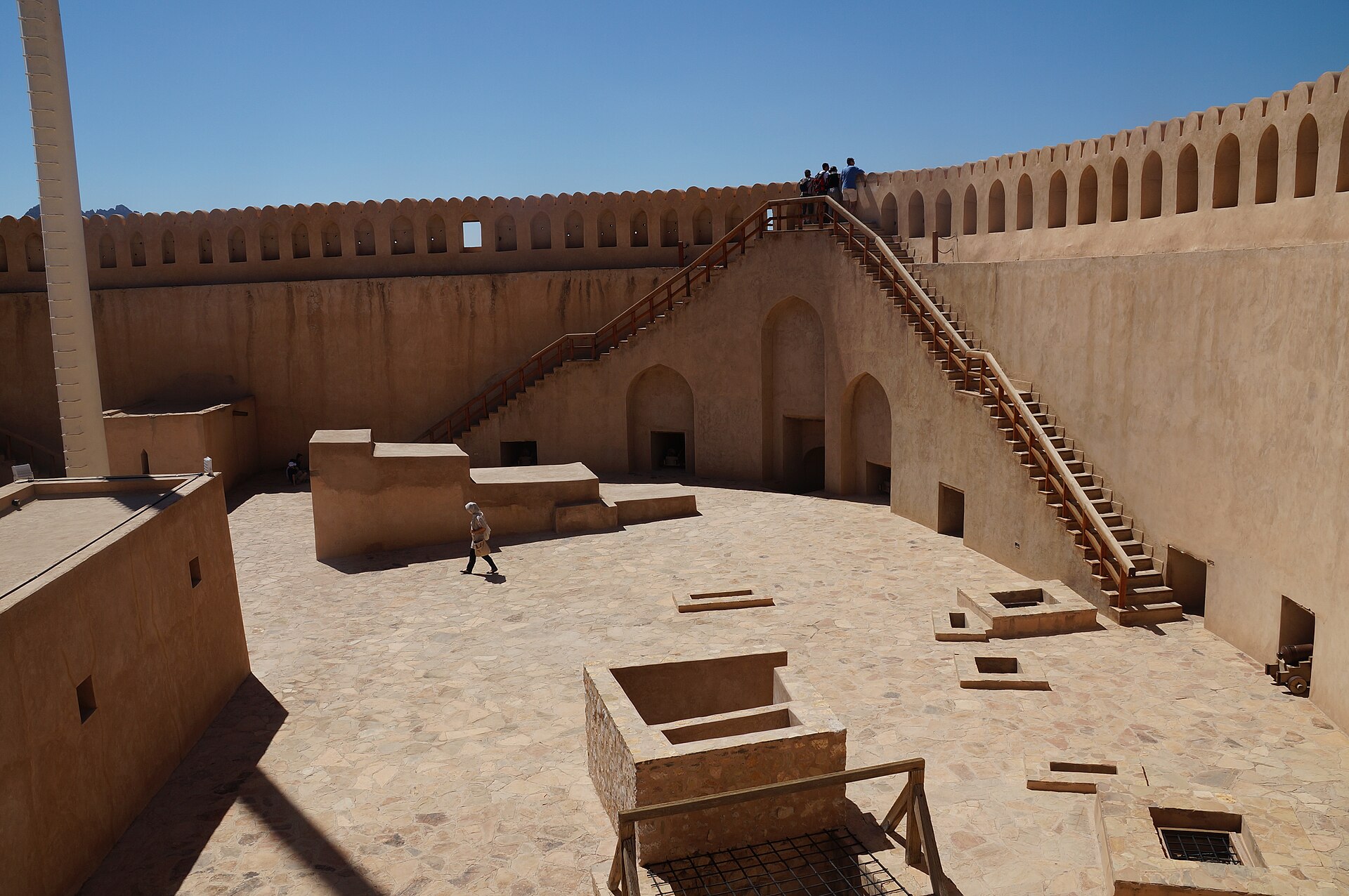 The great cylindrical tower of Nizwa Fort, Oman
