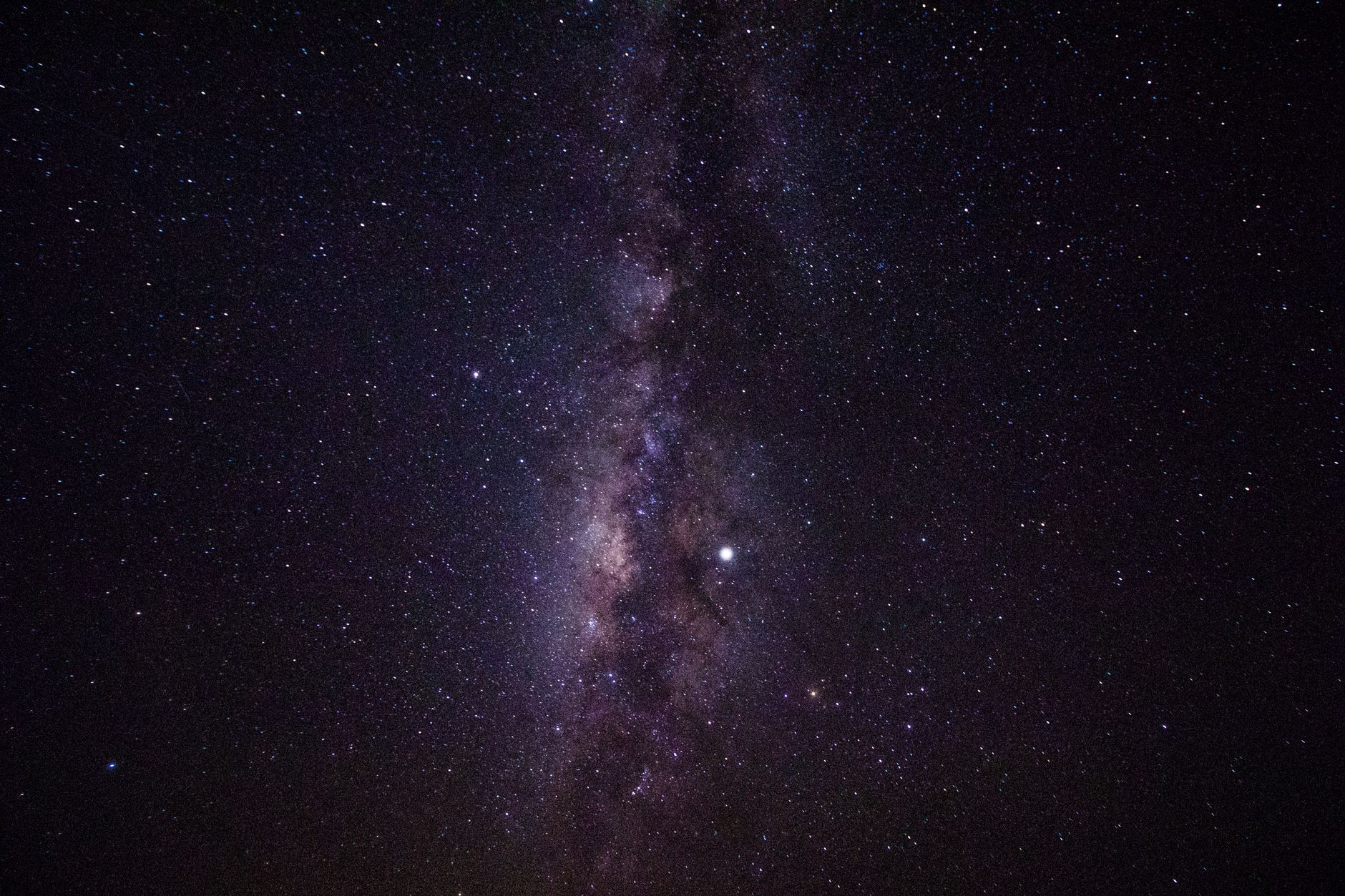 The Milky Way over the dark coast at Cabo Polonio