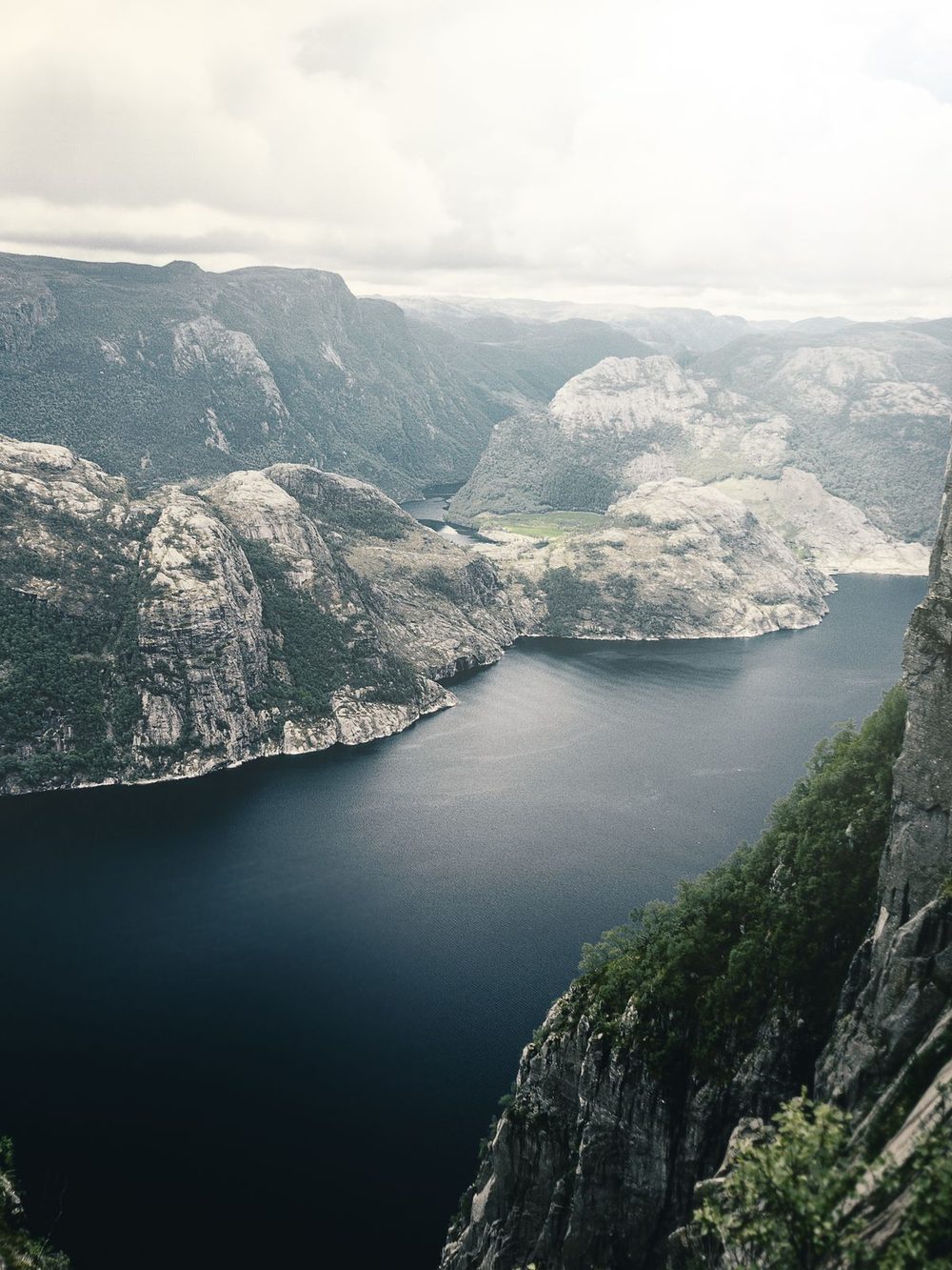 The Lysefjord from the cliffs at Preikestolen