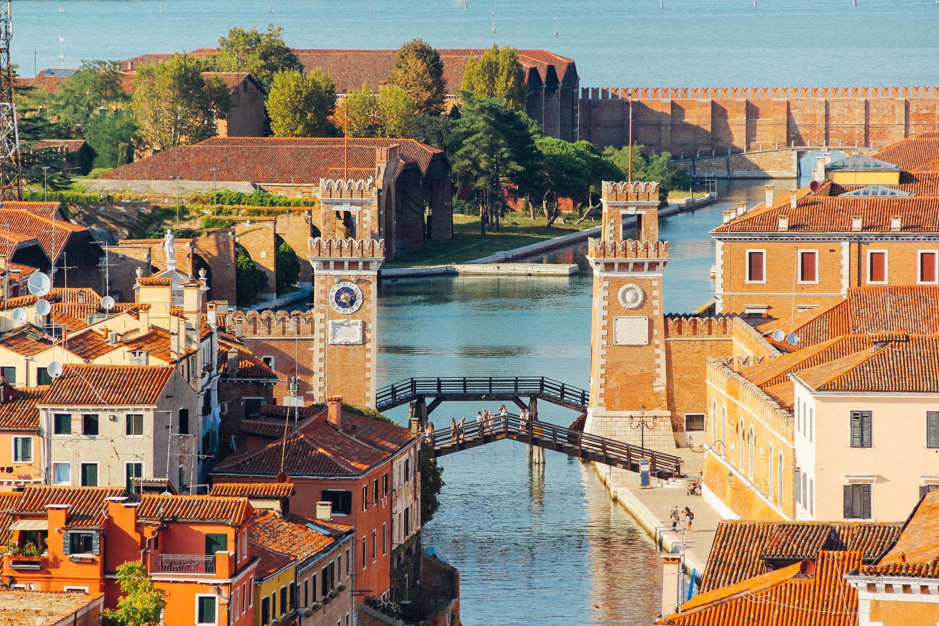 The gate of the Arsenale from above