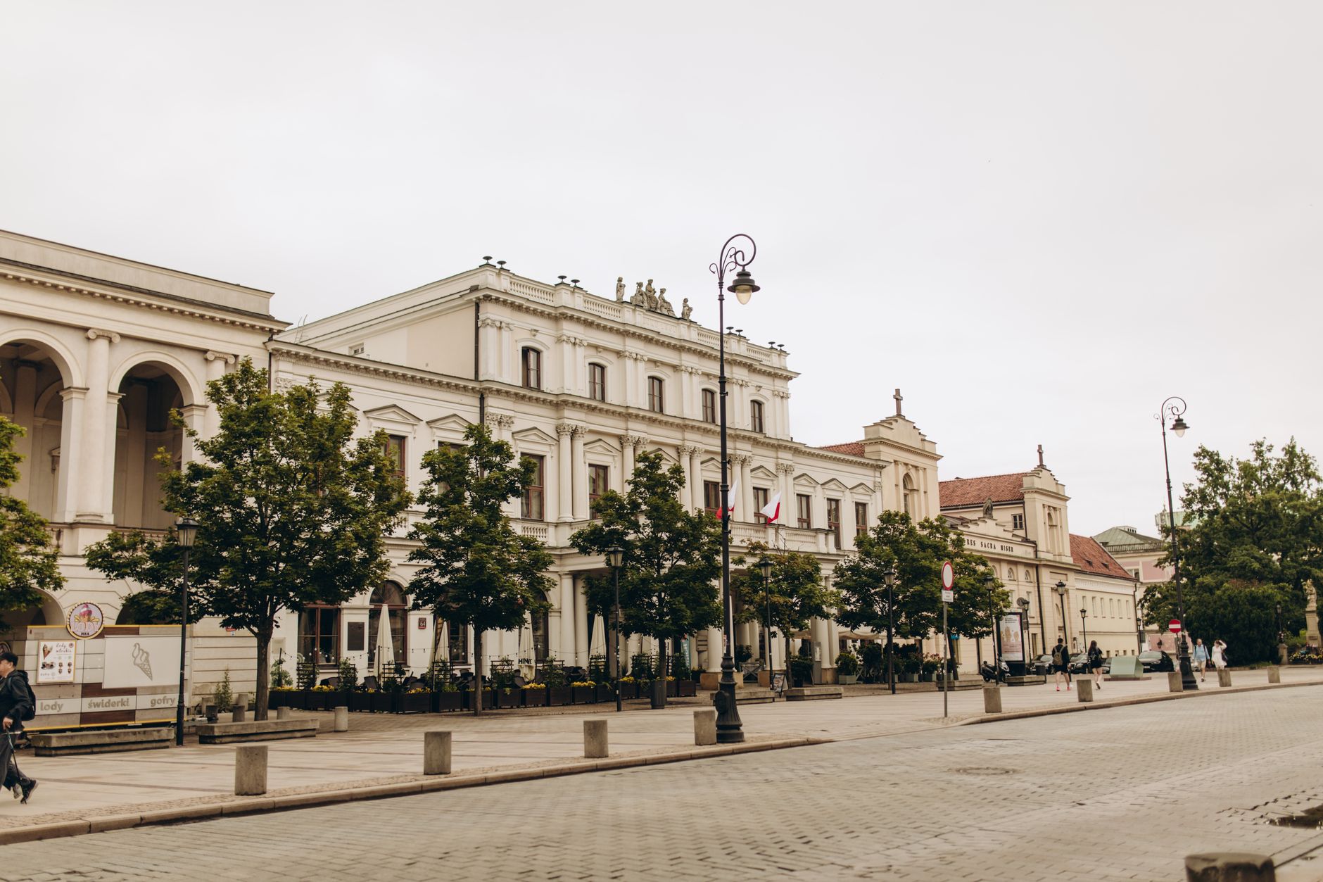 Polonia House, a historic building on Krakowskie Przedmieście in Warsaw